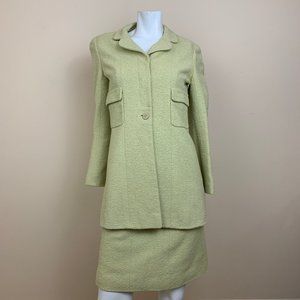 Vintage Chanel Boutique Light Green Skirt Suit Set